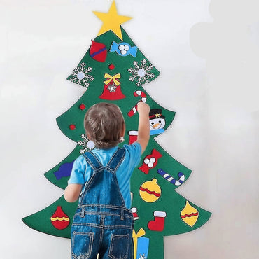 MIFXIN Felt Christmas Tree Set with Banner and 26 Ornaments