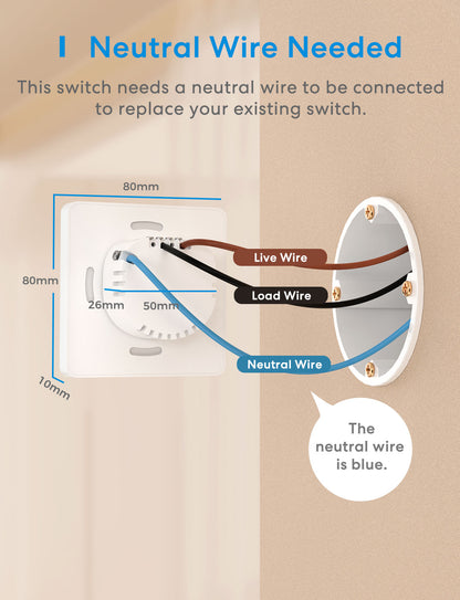 Meross Smart Wi-Fi Wall Switch MSS510 EU