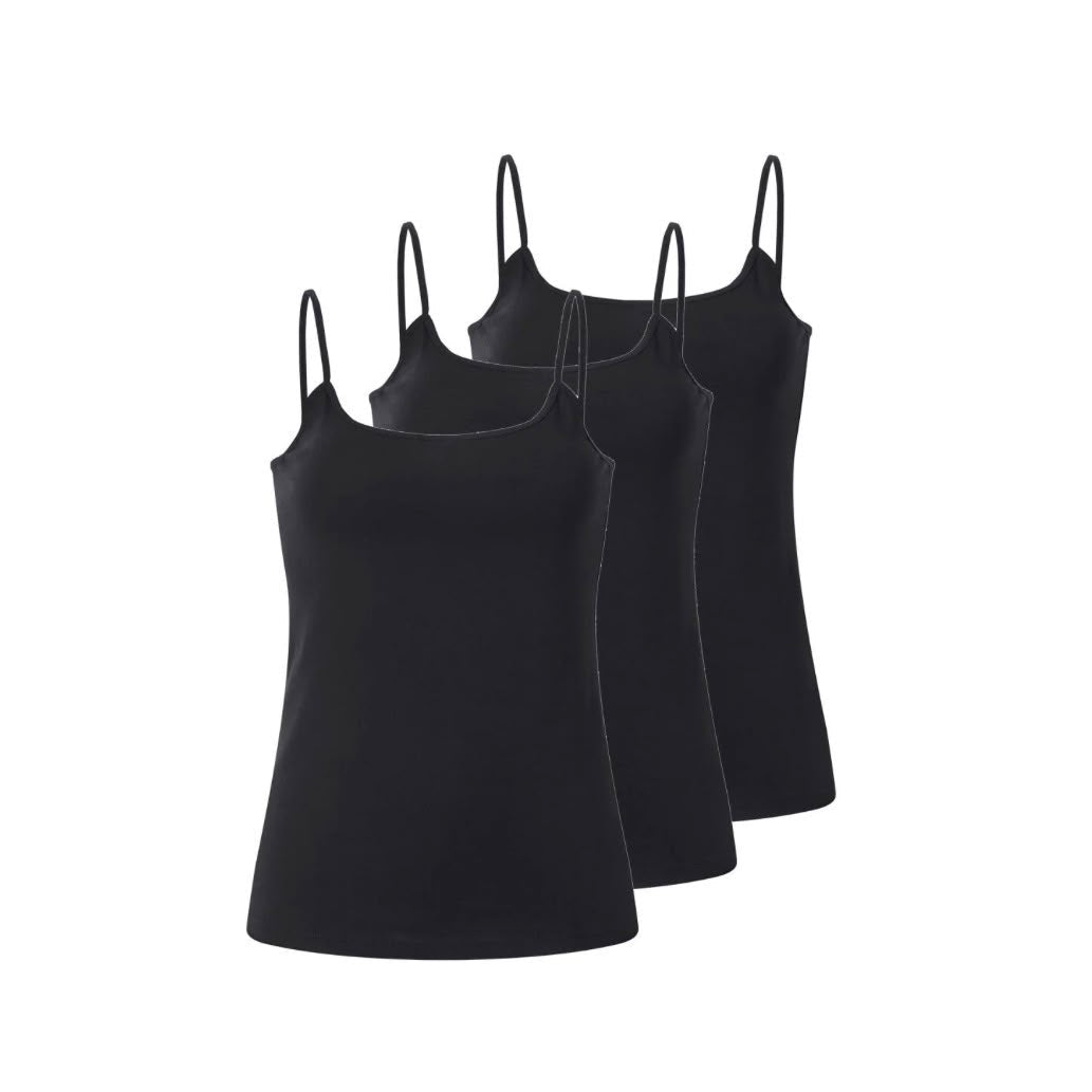 Esmara Women's Thin-Strapped Tank Tops 3-Pack Cotton