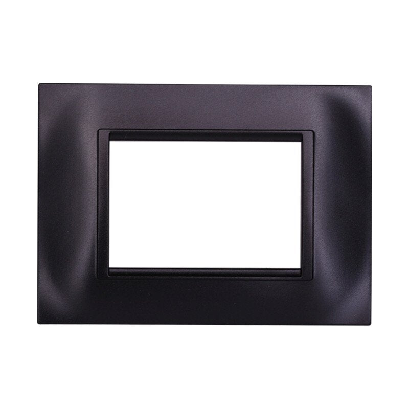Premium Square Black 3-Module Cover Plate for Living Compatible Series