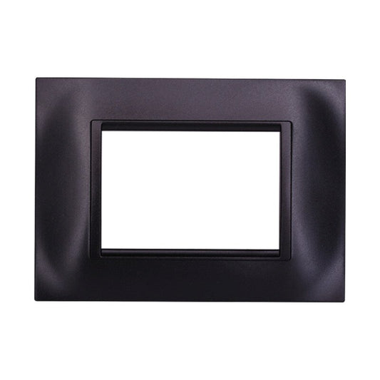 Premium Square Black 3-Module Cover Plate for Living Compatible Series