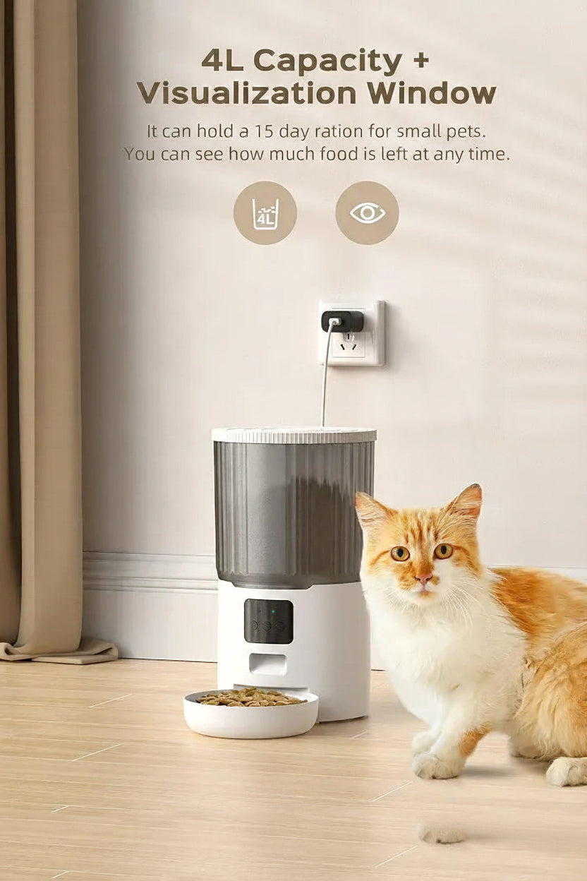UIOOQ PE-B01 Automatic Pet Feeder 4Liter