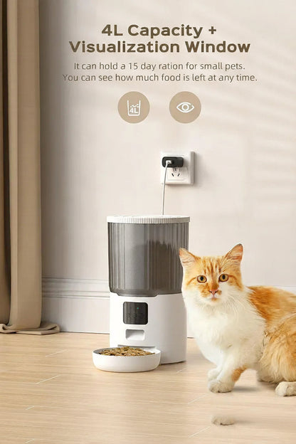 UIOOQ PE-B01 Automatic Pet Feeder 4Liter