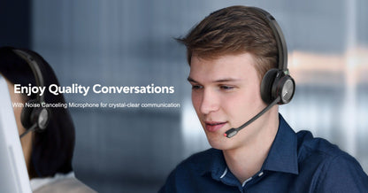 MAIRDI M891BT Wireless Office Headset with USB Dongle Stand
