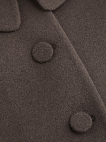 Stylish Wool-Like Oversized Blazer & Pleated Two-Tone Mini Skirt Set