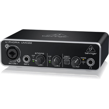Behringer UMC22 Audiophile 2x2 USB Interface: Midas Preamp, Studio Quality Sound