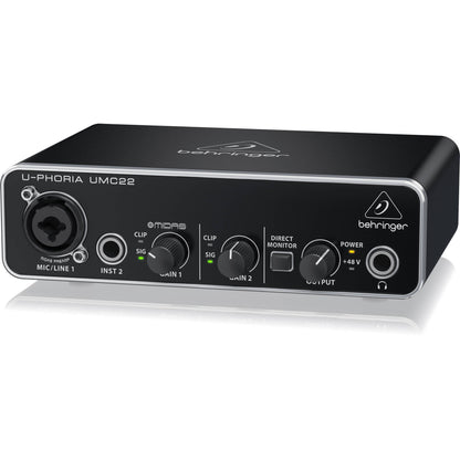 Behringer UMC22 Audiophile 2x2 USB Interface: Midas Preamp, Studio Quality Sound