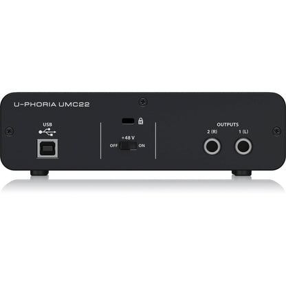 Behringer UMC22 Audiophile 2x2 USB Interface: Midas Preamp, Studio Quality Sound