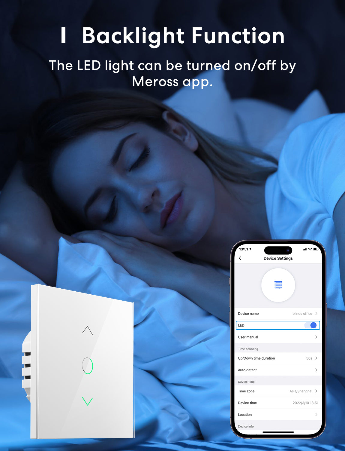 Meross MRS100 Roller Shutter Switch – HomeKit, Alexa, Google Compatible