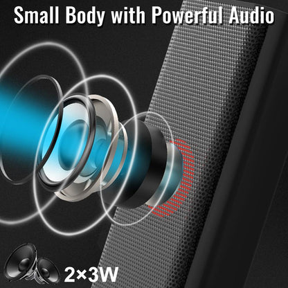 NJSJ H110 USB-Powered 2.0 Computer Speakers 3.5mm AUX