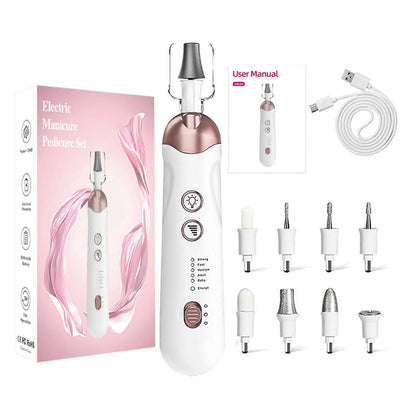 Professional Cordless Electric Nail File Manicure Pedicure Set with LED
