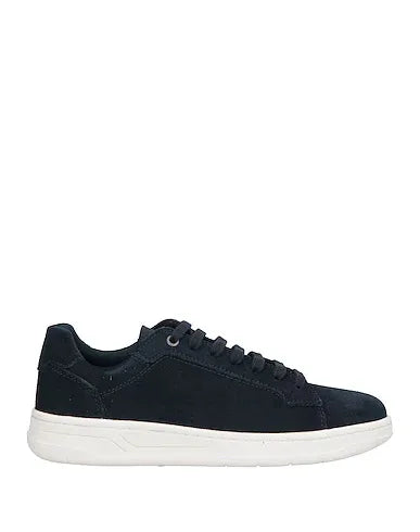 GEOX Midnight Blue Men's Low‑Top Leather & Suede Sneakers - Gomix Brands Outlet
