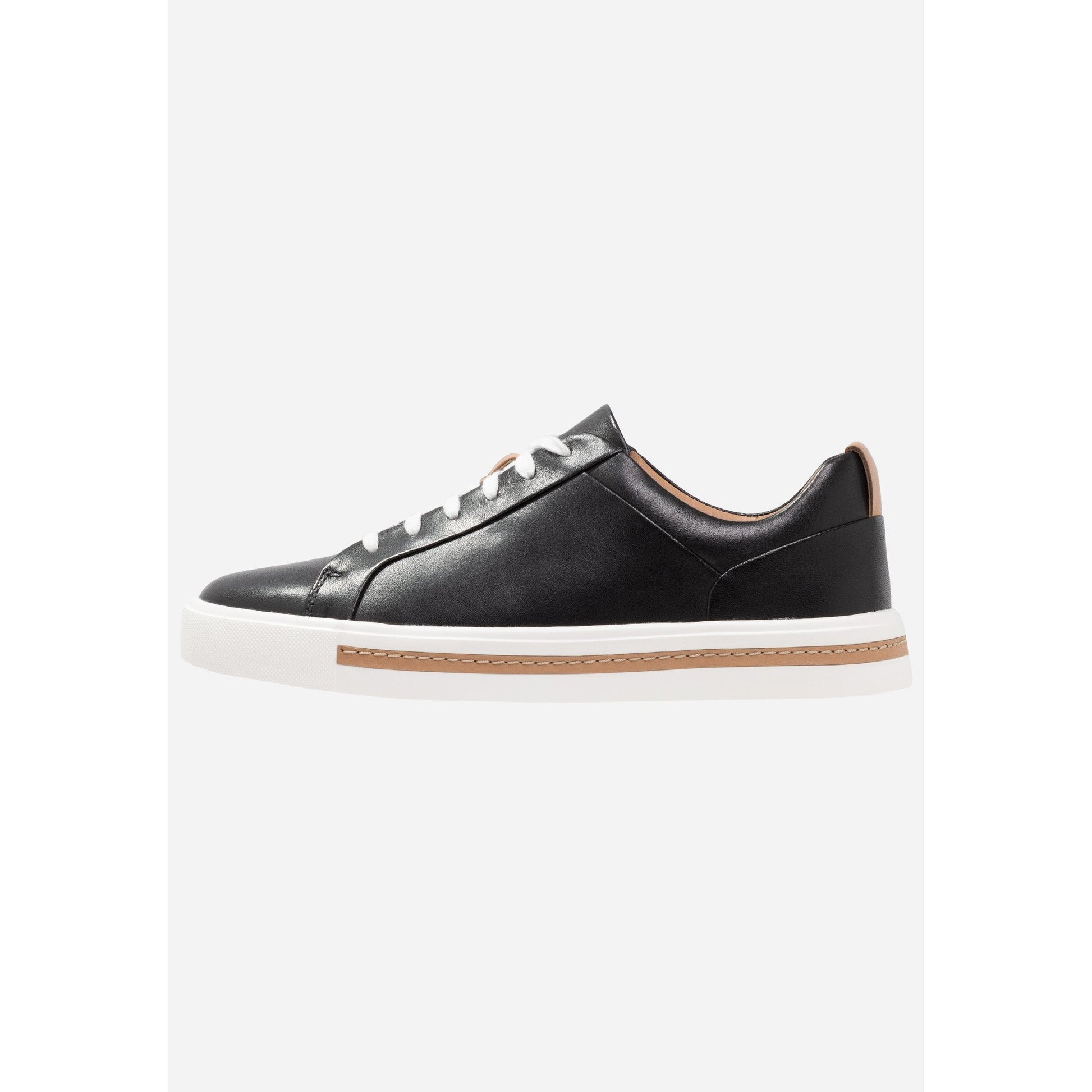 Clarks Unstructured UN Maui Lace Women's Black Leather Comfort Trainers