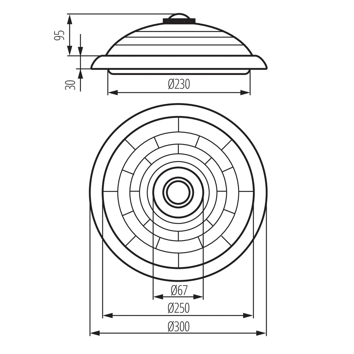 Kanlux FOGLER DL-240O Ceiling Light with 360° Motion Sensor, E27 Replaceable Bulbs - Gomix Brands Outlet
