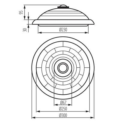 Kanlux FOGLER DL-240O Ceiling Light with 360° Motion Sensor, E27 Replaceable Bulbs - Gomix Brands Outlet