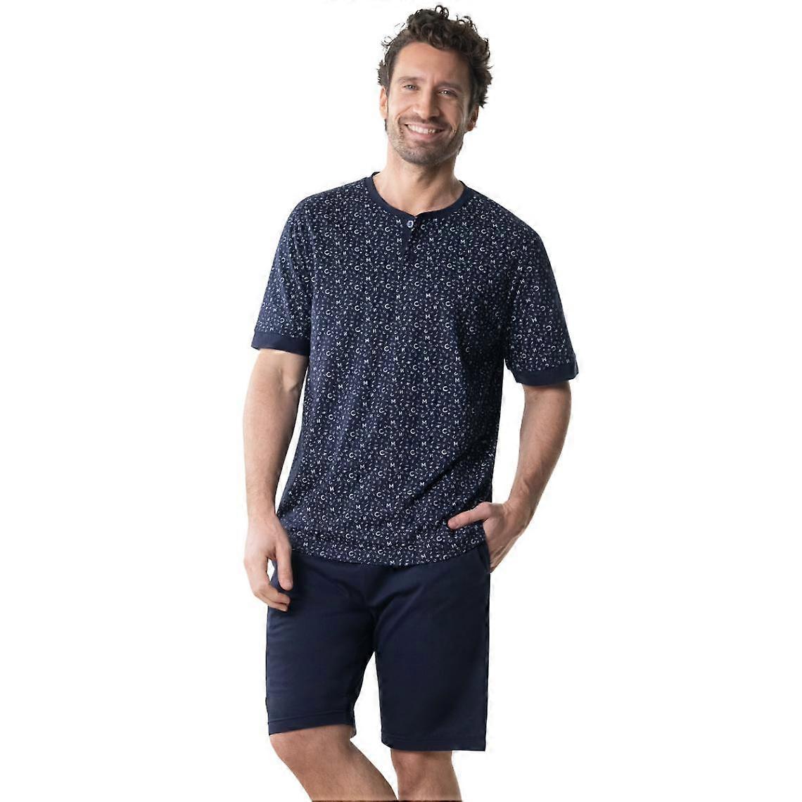Eminence Men's Short Organic Cotton Pajamas – Limited Edition 80-Year NavyBlue