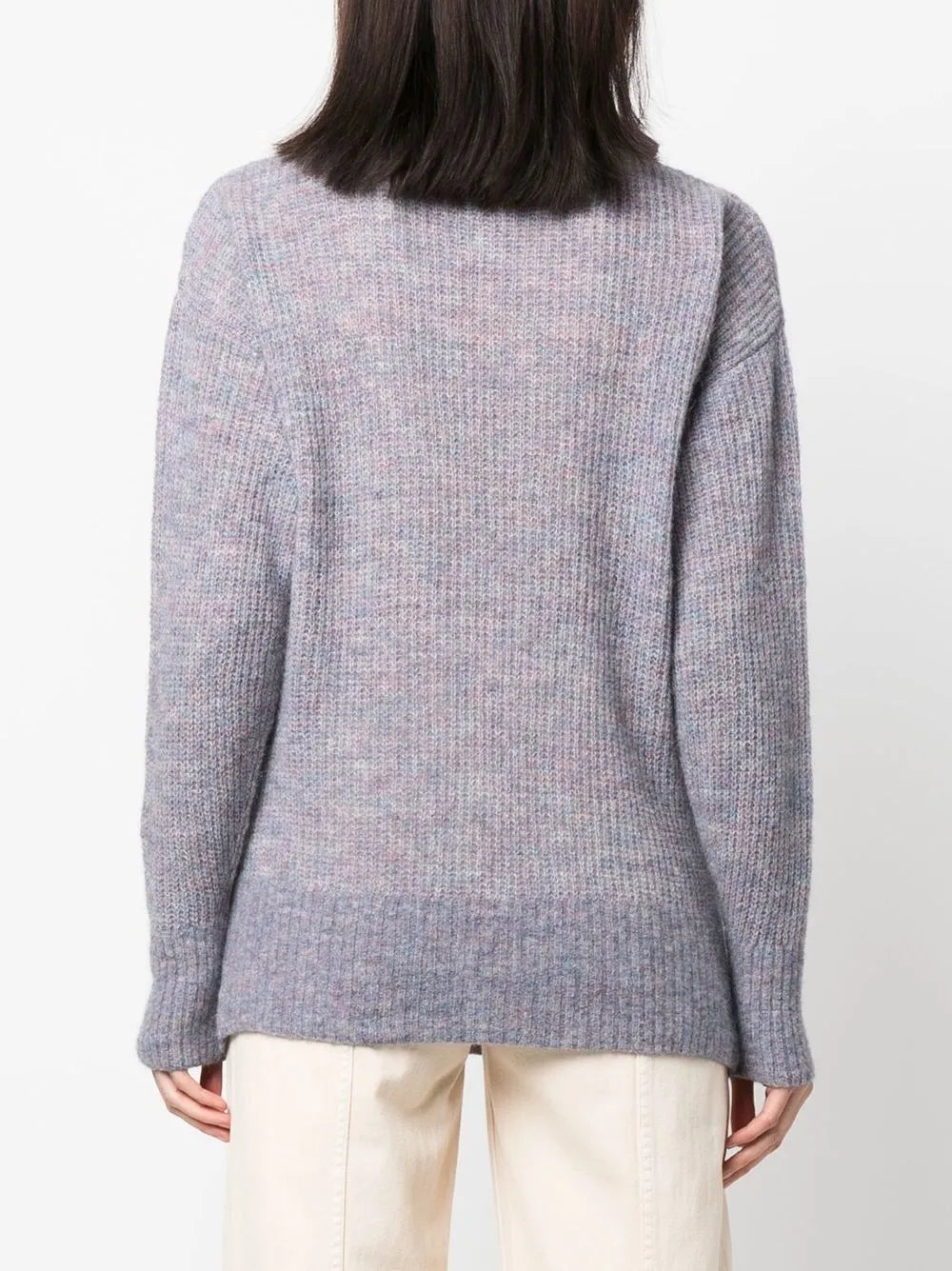 IRO Women's Cozy Purple Merino Alpaca Blend Roll-Neck Knit Jumper