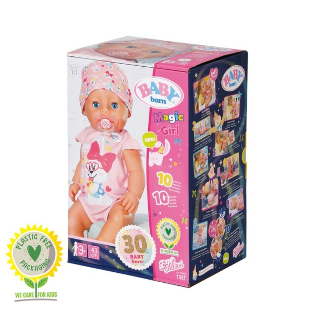 Baby Born Magic Girl 43cm Doll with Magical Dummy