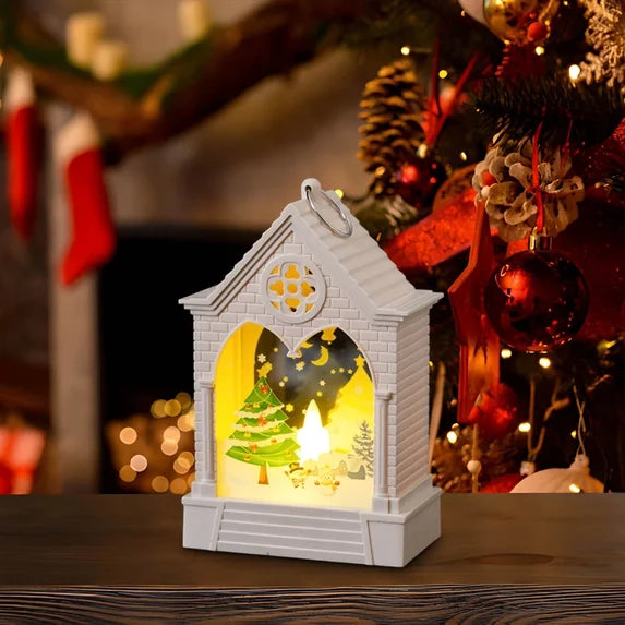 Led Antique Snow-Man Lantern Wind Lamp