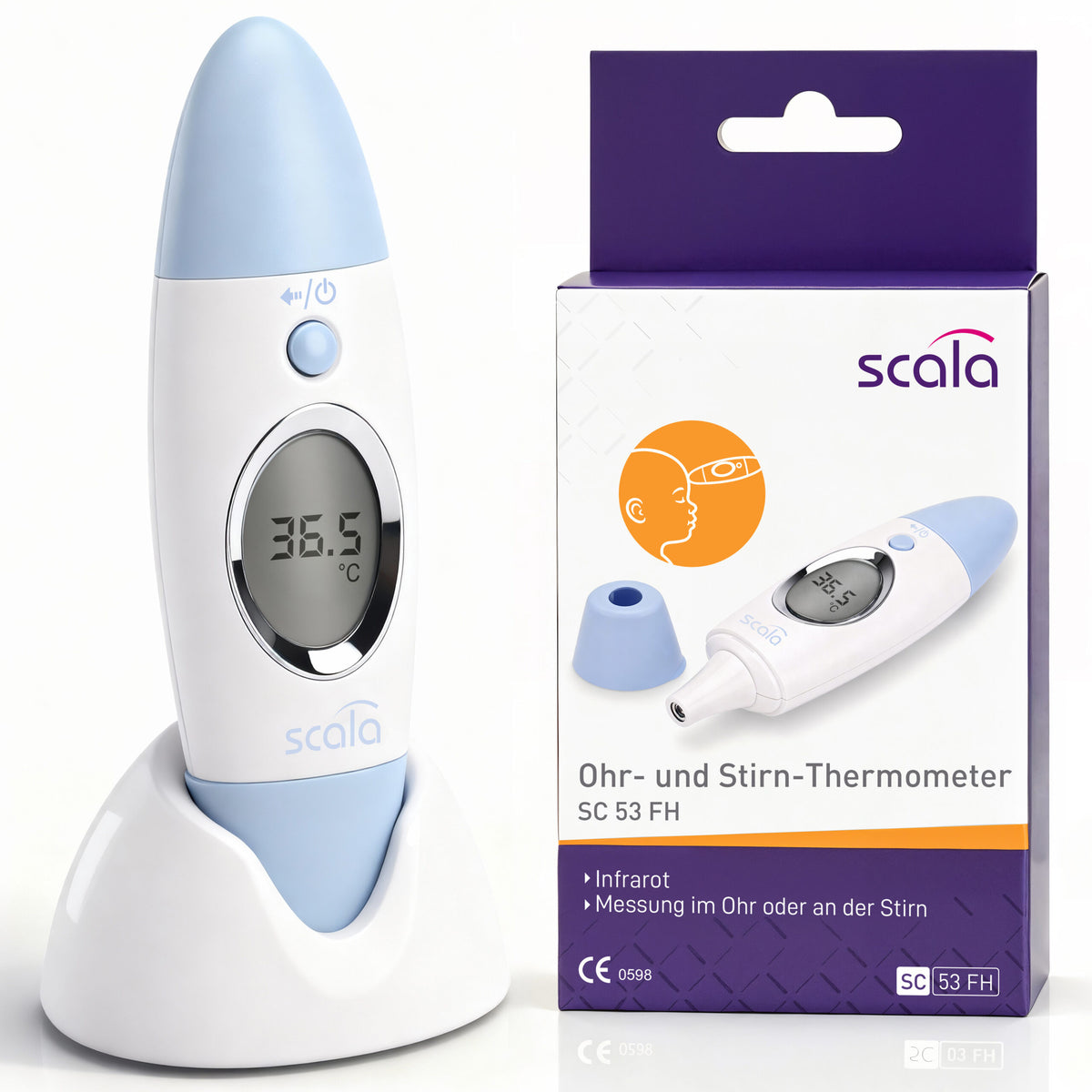 Scala Electronic SC 53 FH Infrared Ear and Forehead Thermometer