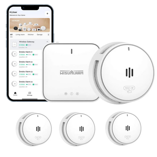 10-Year AA Battery Smoke Alarm with 10-Year Life Easy Install