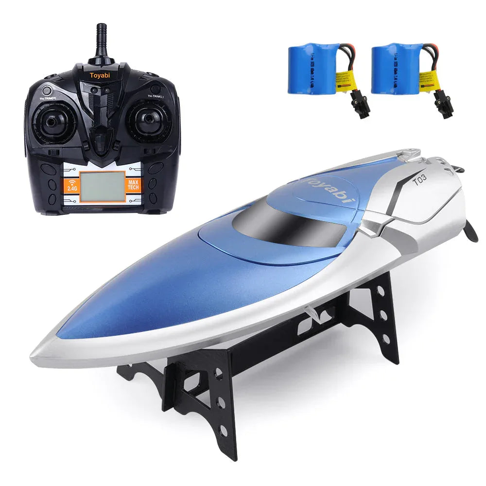 GizmoVine 2021 T03 High-Speed RC Boat with Extra Battery - Gomix Brands Outlet