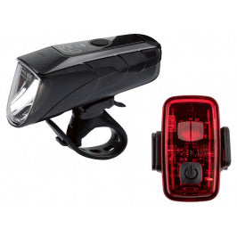 CRIVIT Rechargeable LED Bike Light Set, Front & Rear, USB-C, IP44