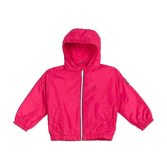 Tommy Hilfiger Kids Girls Pink Essential Light Padded Jacket with Hood