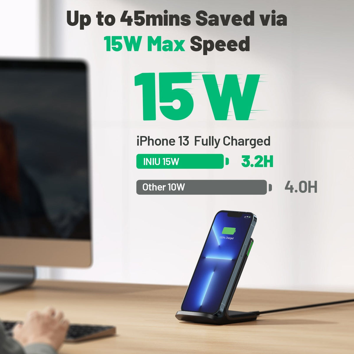 INIU 15W Qi-Certified Wireless Charger I211