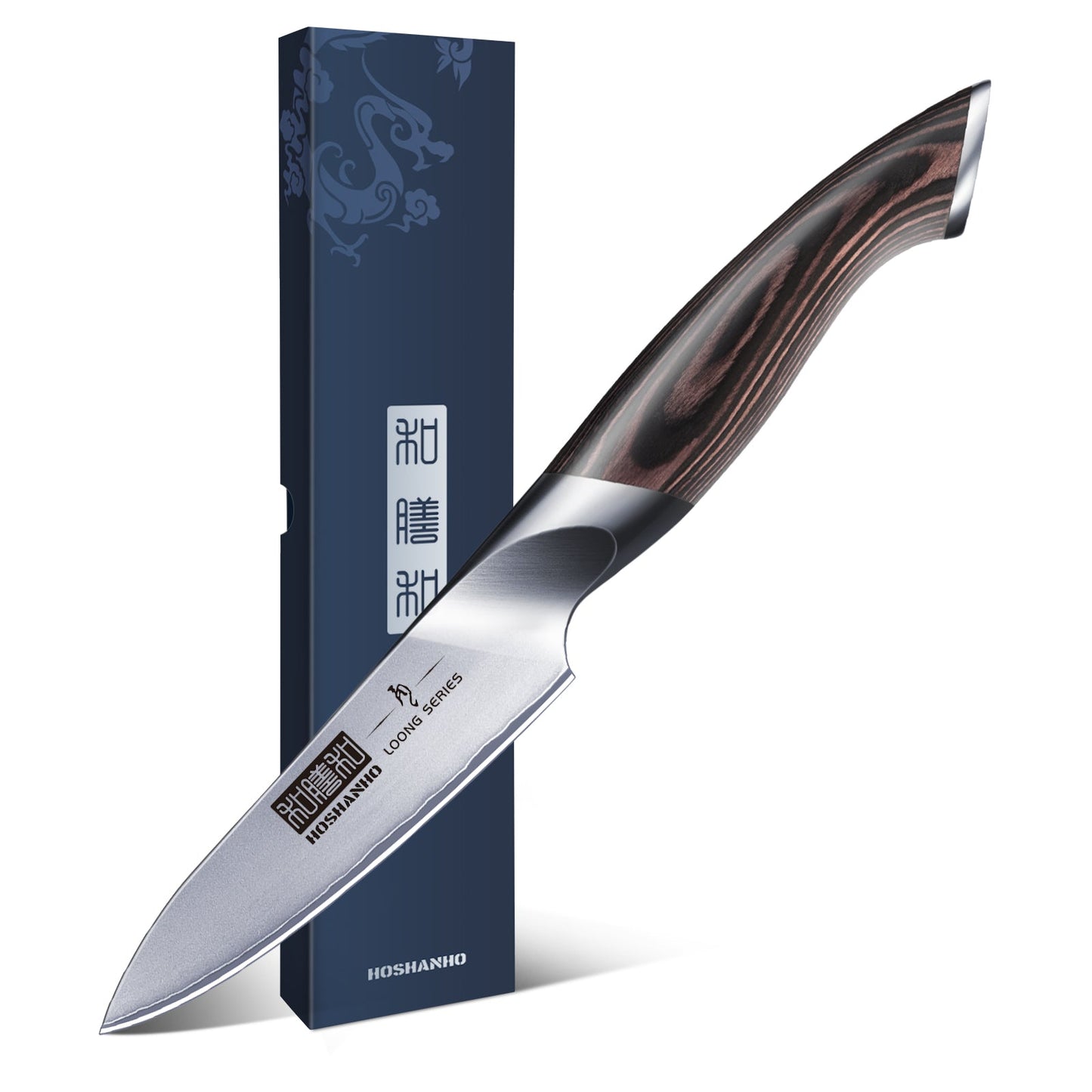 Premium 3.75" Japanese Steel Paring Knife with Ergonomic Pakkawood Handle
