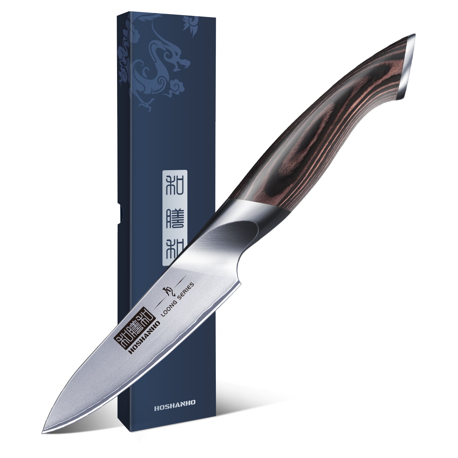 Premium 3.75" Japanese Steel Paring Knife with Ergonomic Pakkawood Handle