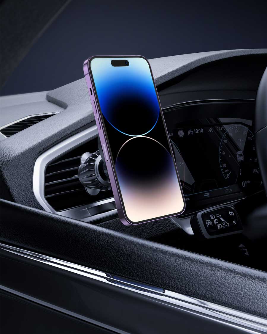 Lamicall MagSafe Car Mount 20 Super Magnets Air Vent Holder Clip Dark Gray