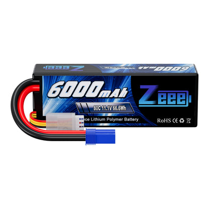 Zeee 3S 6000mAh 80C 11.1V LiPo Battery EC5