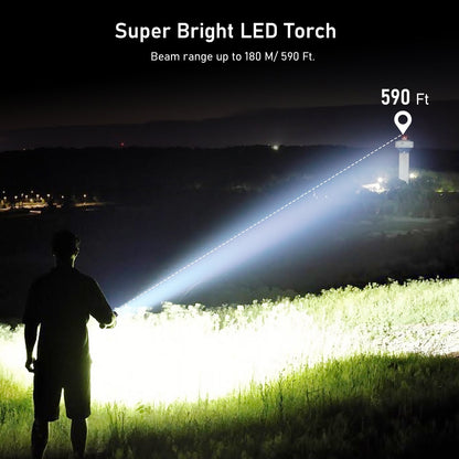 Blukar Waterproof Lightweight Mini Handheld LED Torch Rechargeable K9137