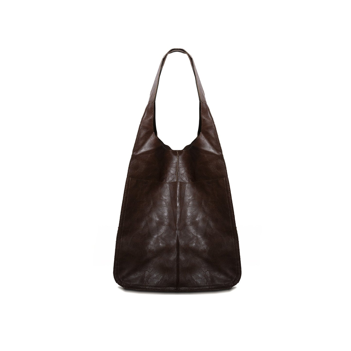Vintage Oversized Soft Leather Tote Bag – Large Capacity