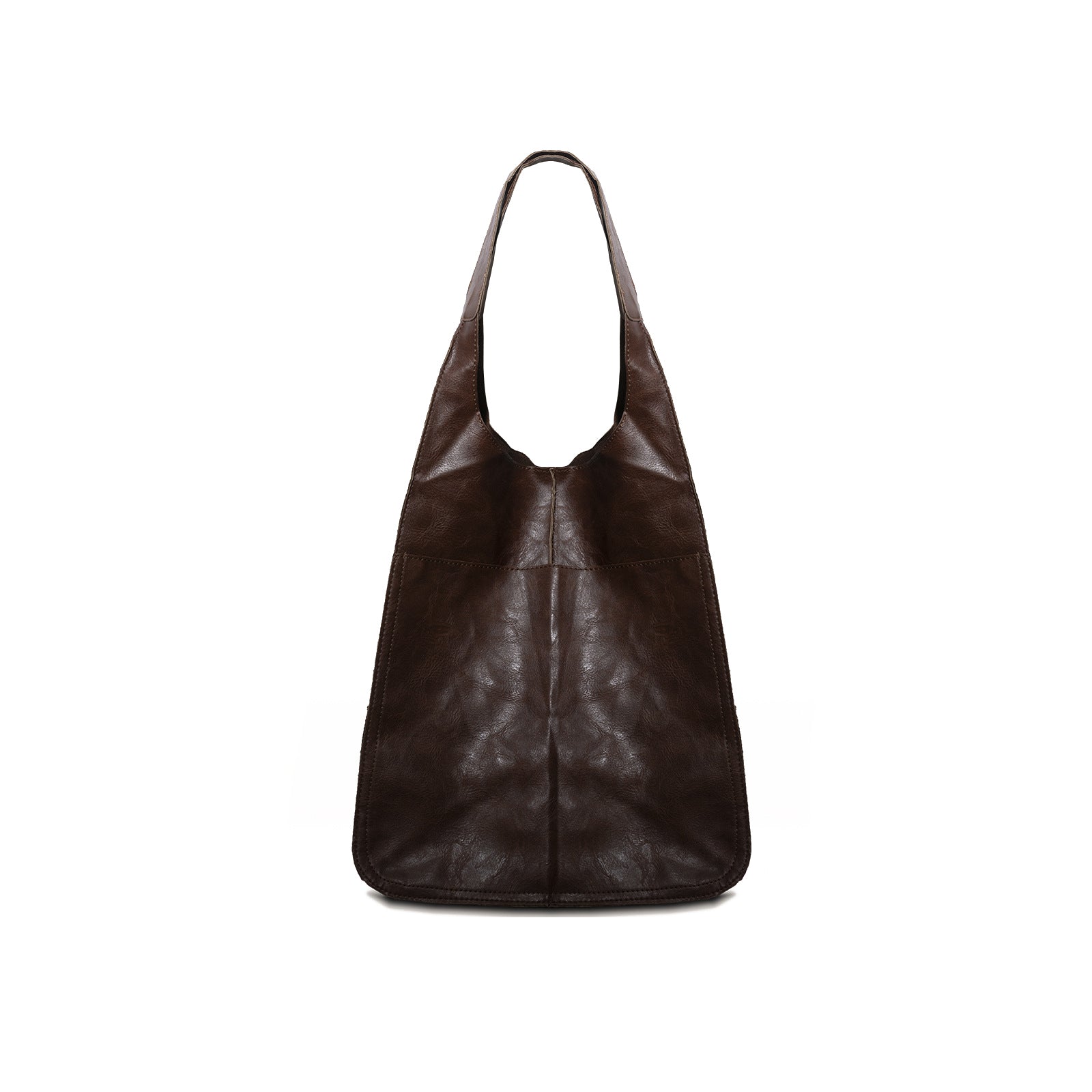 Vintage Oversized Soft Leather Tote Bag – Large Capacity