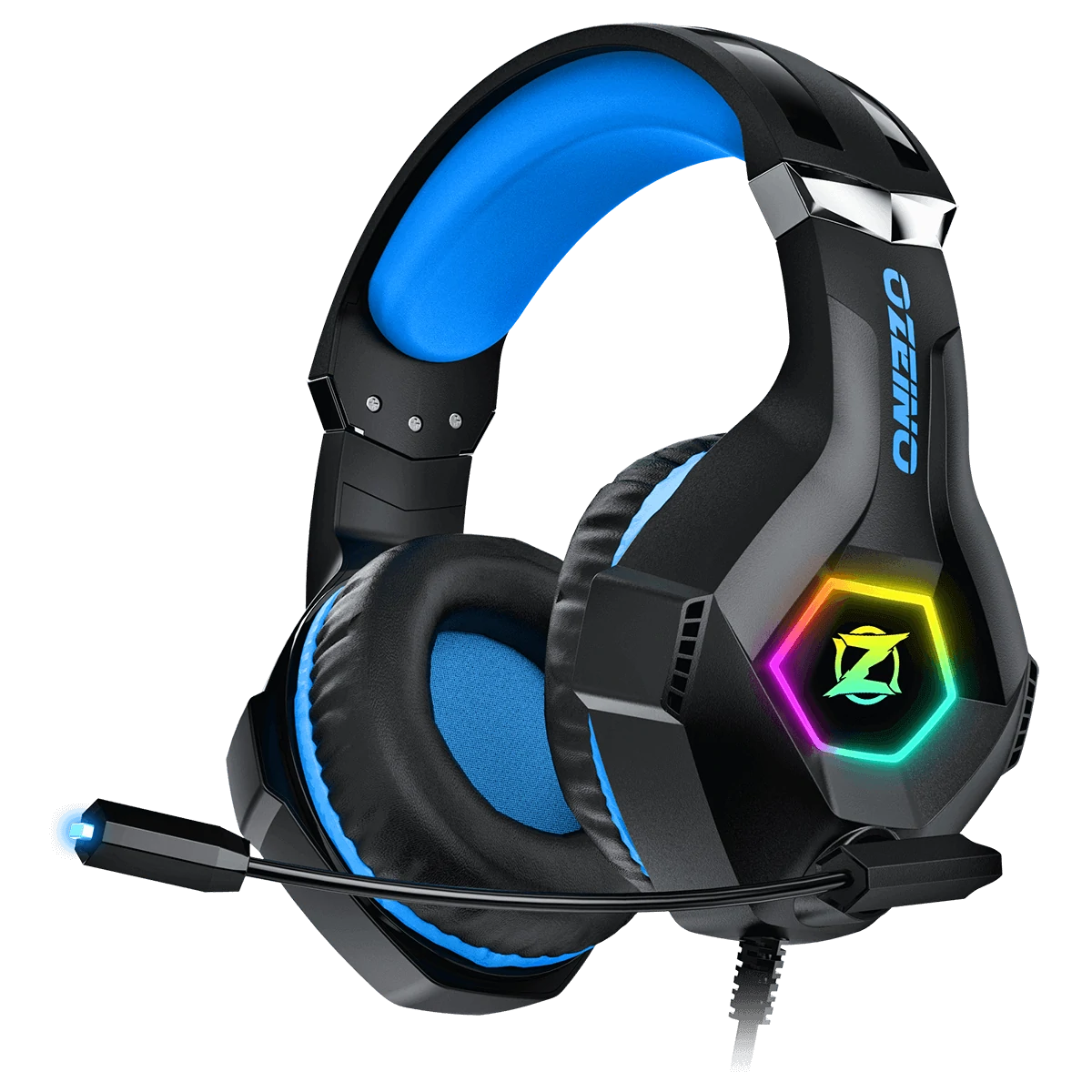 Ozeino ZW1 Pro Gaming Headset: RGB LED, 50mm Drivers, Noise-Canceling Mic