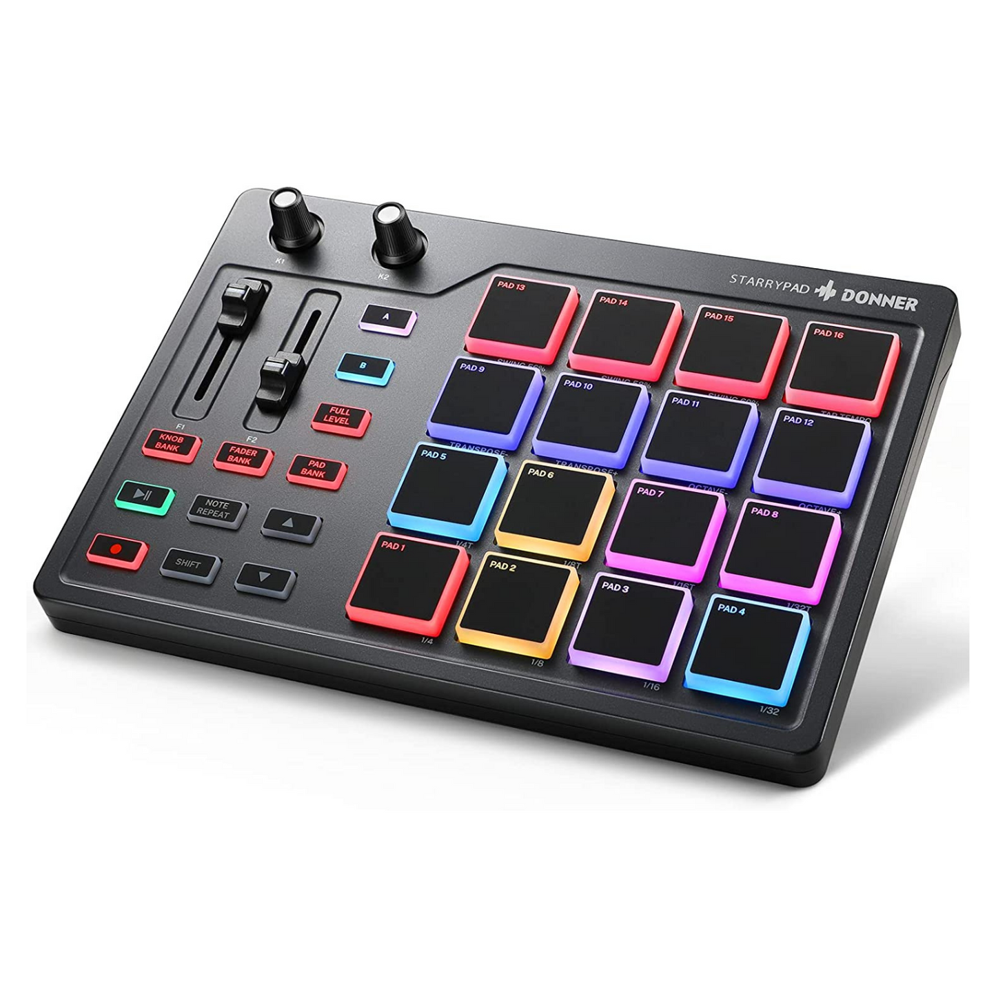 Donner STARRYPAD 16-Pad Ultra-Lightweight Portable MIDI Drum Machine