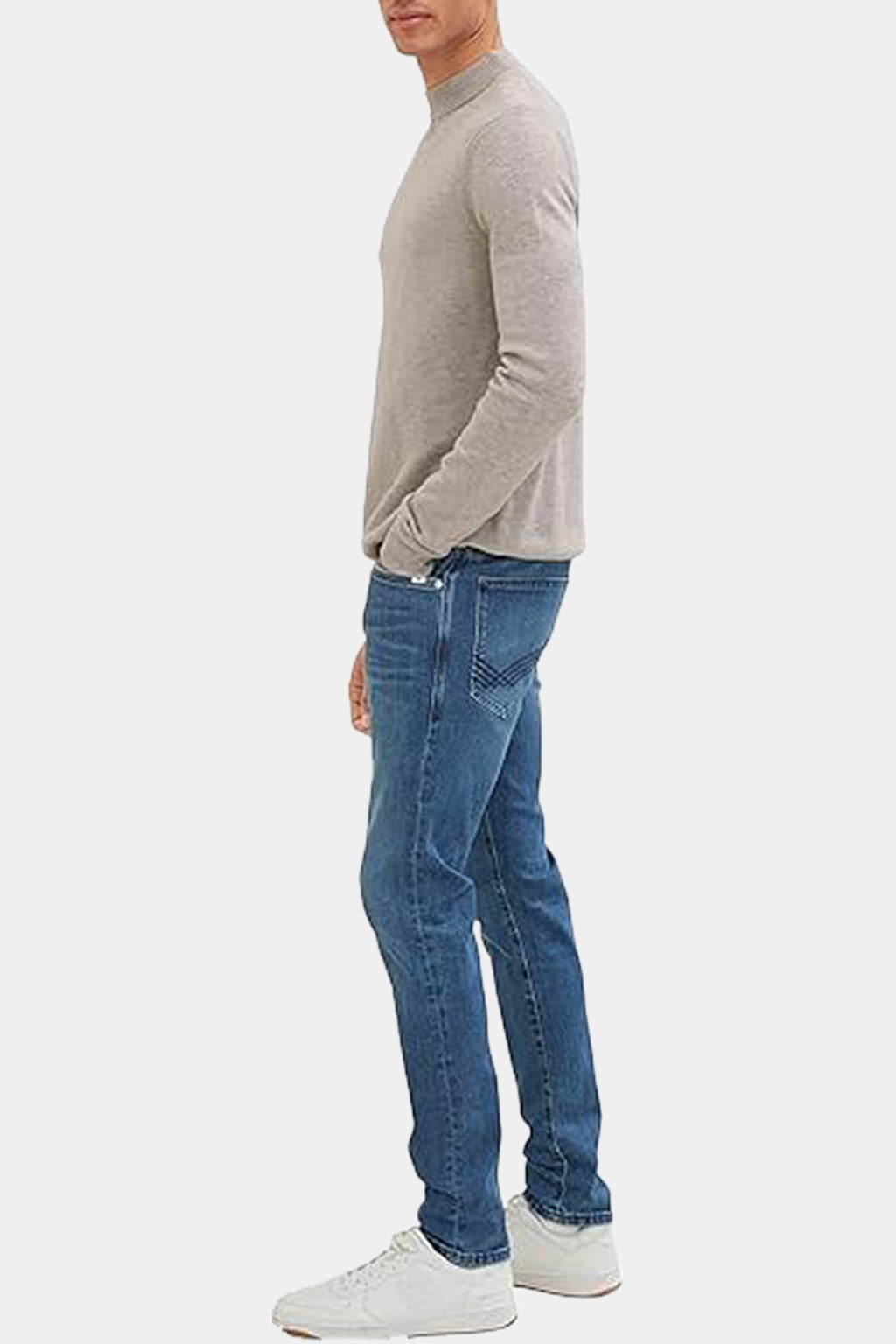 Tom Tailor Troy Slim Jeans – Mid Stone Grey Denim, 36/36