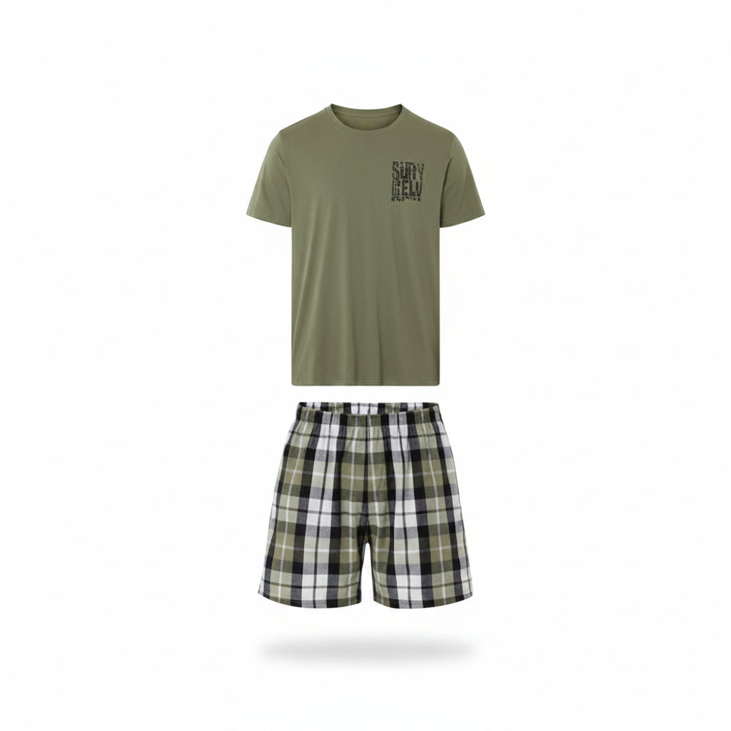Livergy Men's Pajama (khaki, L (52/54))
