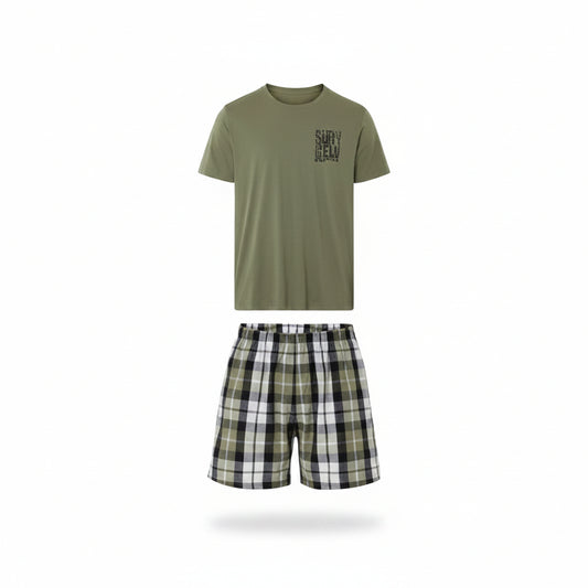 Livergy Men's Pajama (khaki, L (52/54))