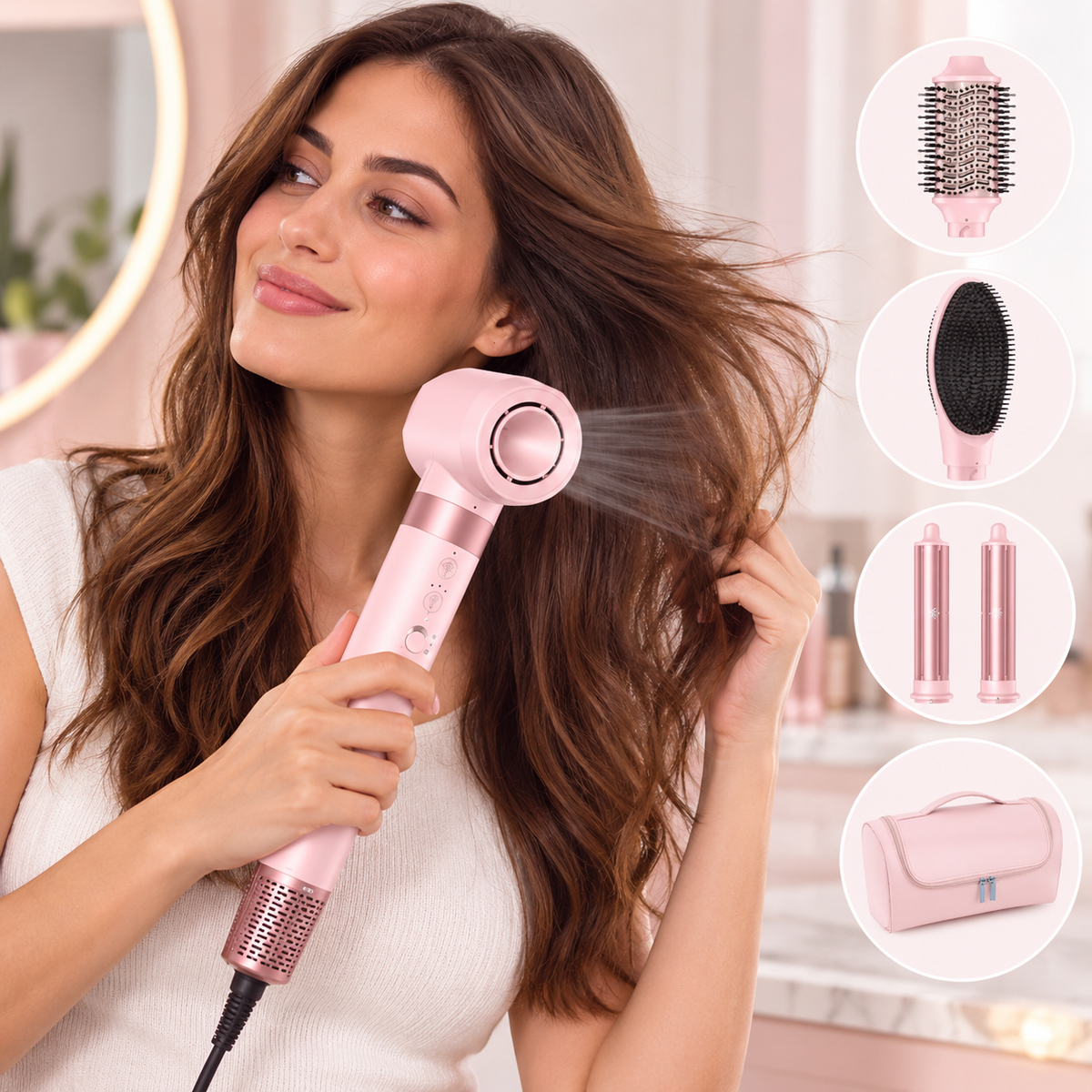 MESCOMB HL-3030C 5-in-1 Ionic Hair Dryer Air styler