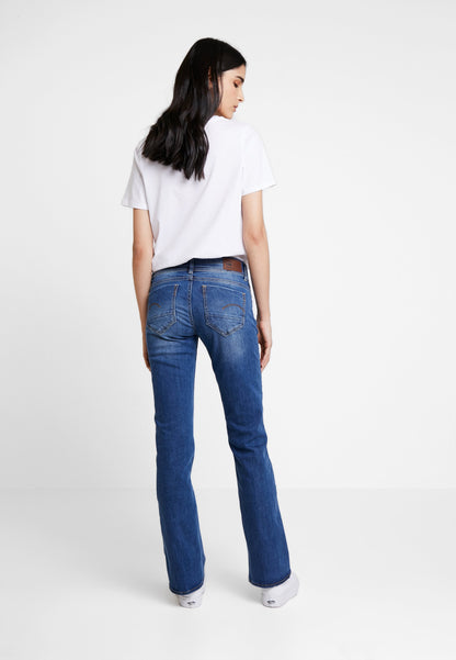 G-Star Midge Mid Waist Faded Blue Denim Bootcut Jeans: Comfortable, Flared Fit