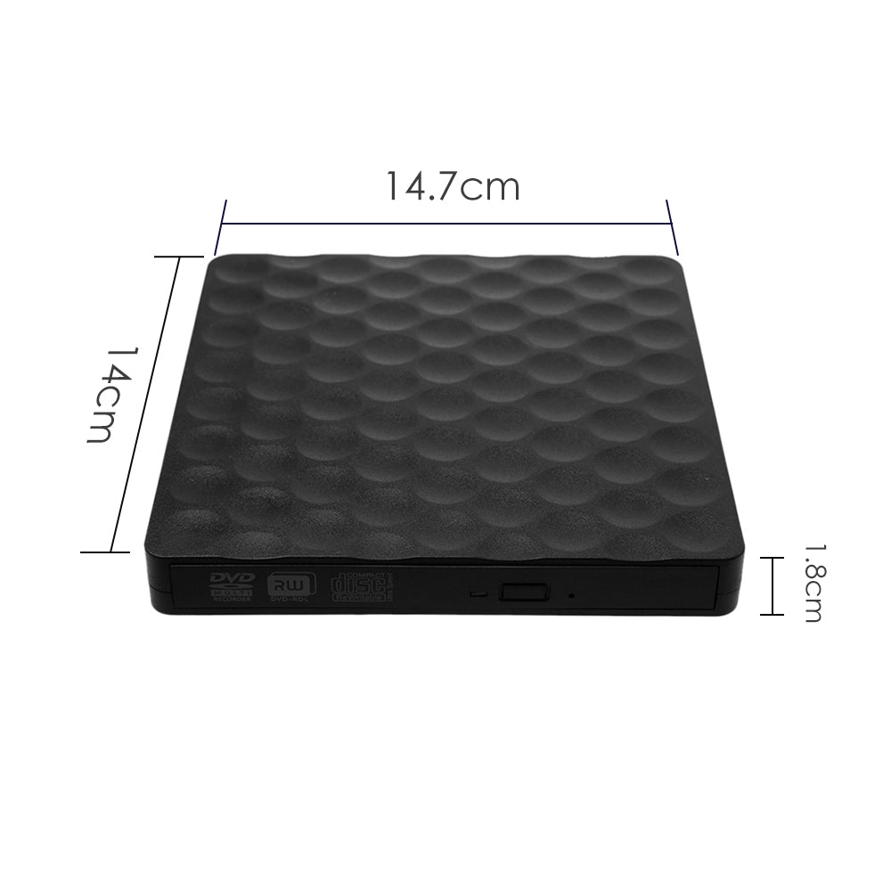 USB 3.0 Portable Ultra Thin External CD DVD Drive for Laptop PC Apple