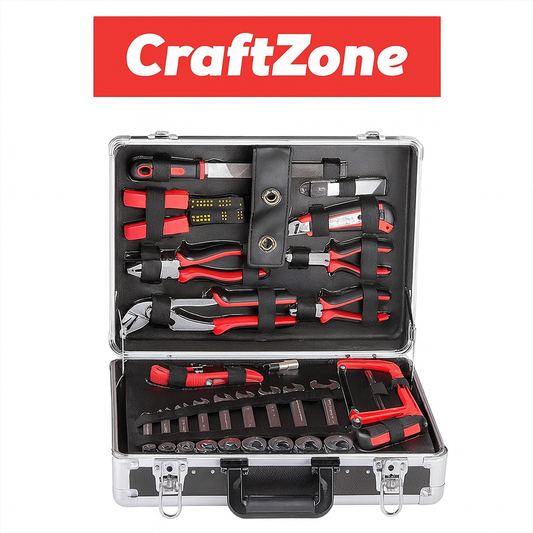 Craftzone Aluminum Tool Kit Case with 103 pcs