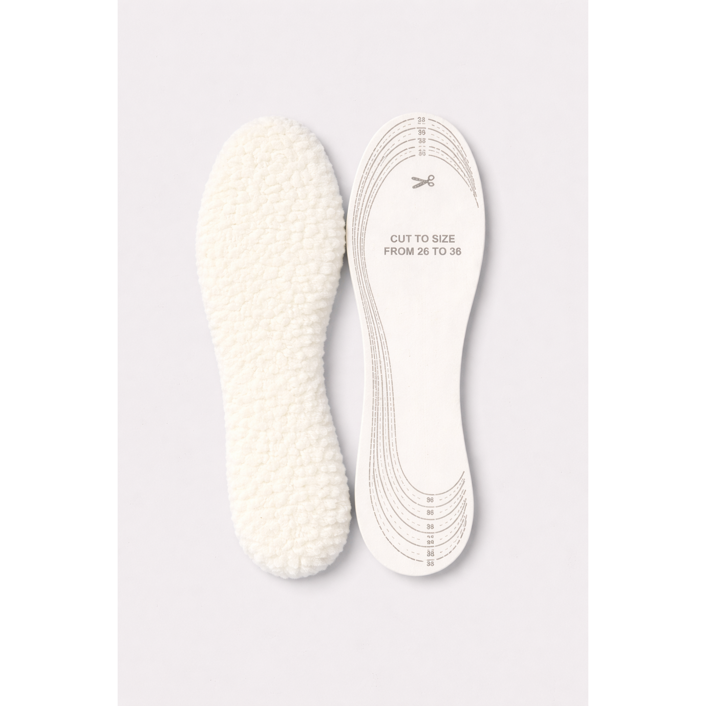 Sibba Wool Sheepskin Shoe Insoles – Warm, Cut-to-Size, Unisex