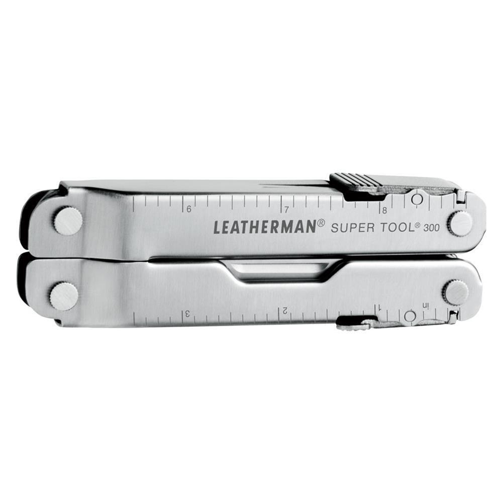 Leatherman Super Tool 300 Heavy-Duty Multi-Tool, 19-in-1, Stainless Steel, Gray