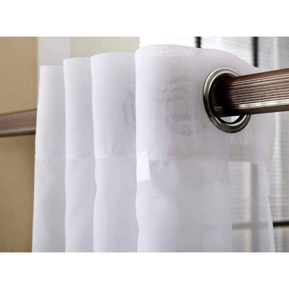 WOLTU Transparent Curtain with Eyelets White 140x225 cm