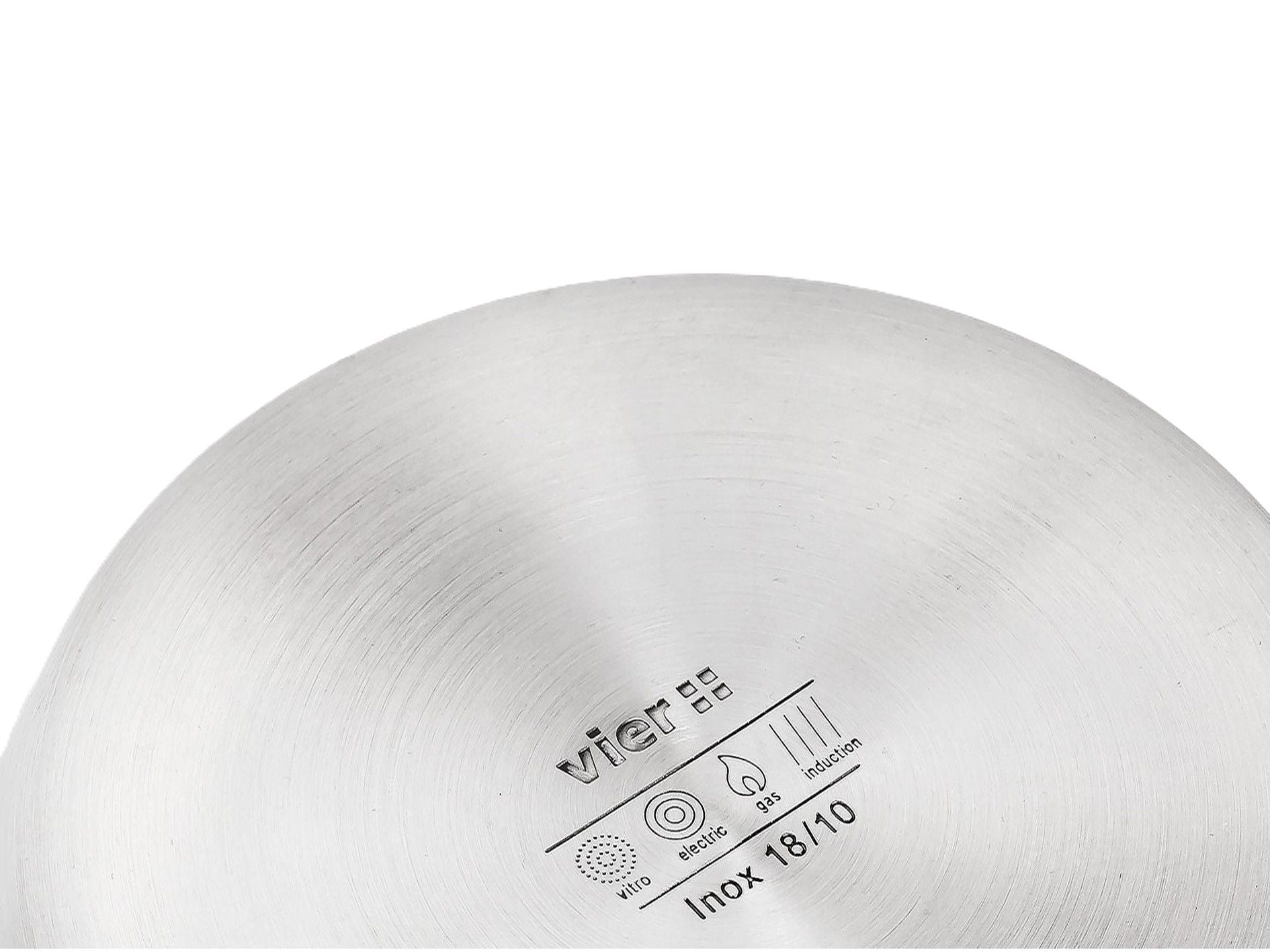 Vier Premium 18/10 Stainless Steel Induction Saucepan with Tempered Glass Lid