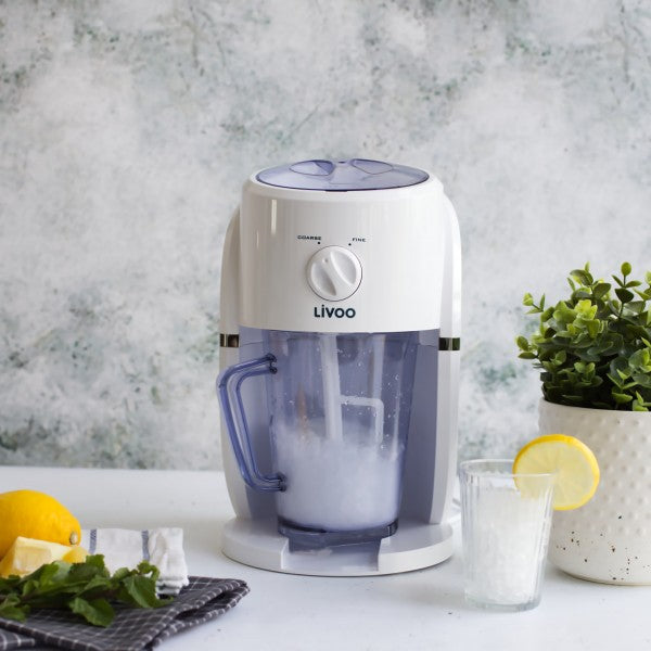 Livoo 2-in-1 Slushie Maker and Ice Crusher White 1.1L 25W